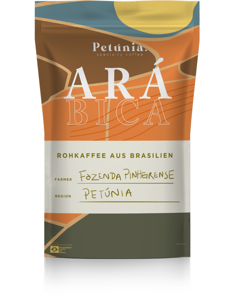 Musterpackung des Rohkaffees von Petunia specialty coffee